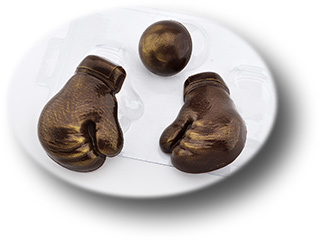 Пластиковая форма для шоколада Боксерские перчатки