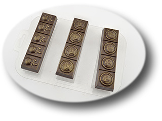 Форма для шоколада Батончики Военные
