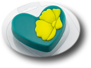 Пластиковая форма для мыла Сердце Цветок