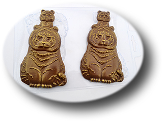 Пластиковая форма для шоколада Тигрица с тигренком