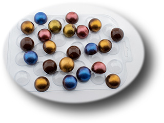 Пластиковая форма для шоколада Конфеты сферы 25 мм